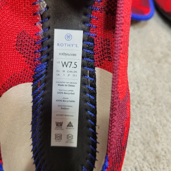 Rothy's The Loafer Red Camo Slip On Shoes Women's Size US 7.5, 8, 8.5 NEW - Picture 9 of 10